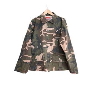 VTG Vintage Winchester 100% Cotton Army Camo Jacket Size Large